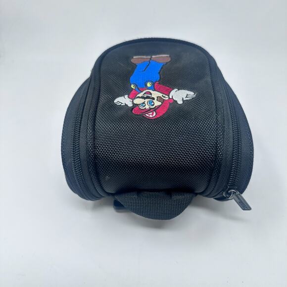 Nintendo 3DS DS Lite Super Mario Bros Mini Backpack Carry Case Black - Picture 5 of 13